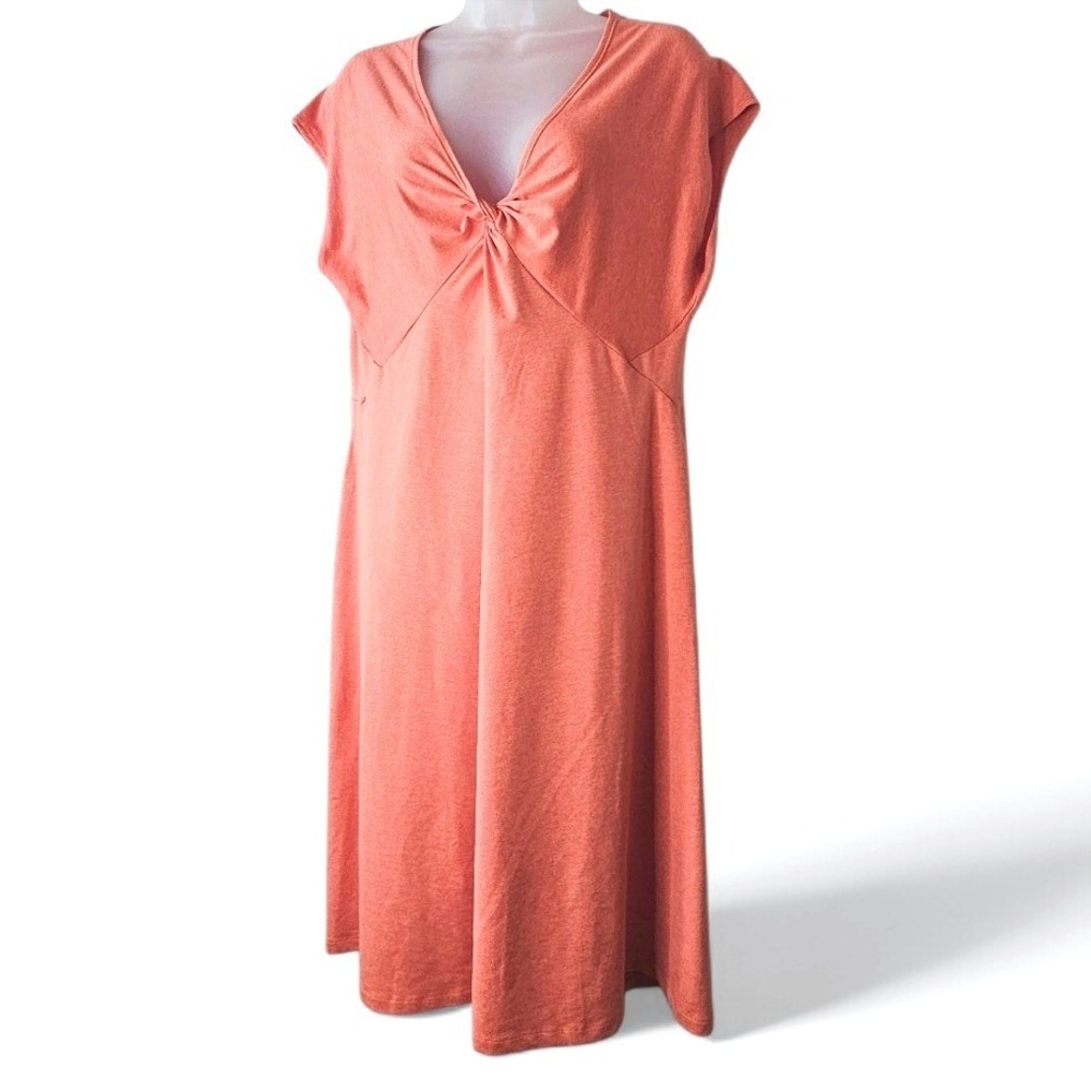 Patagonia Banda Twist-Front Knit Dress‎ Heathered Orange Sz XL
